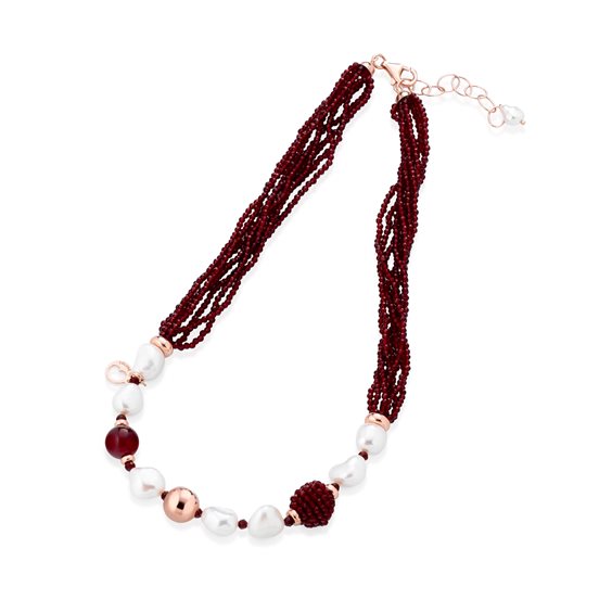 Collana Lelune Donna LELUNE GLAMOUR in Argento Perla LGNK545.1 - LGNK545.1